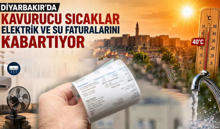 Diyarbakır'da kavurucu sıcaklar elektrik ve su faturalarını kabartıyor