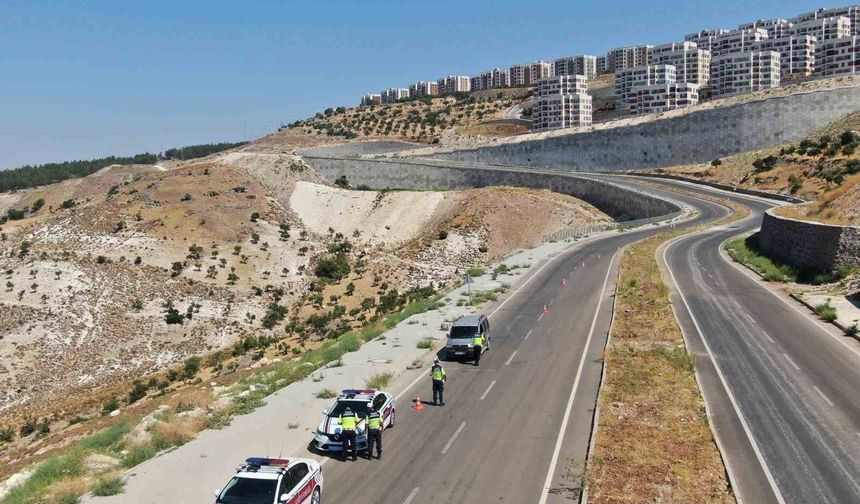 Kilis'te drone destekli trafik denetimi