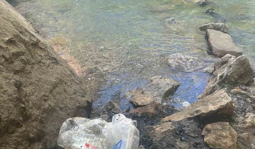 Sinek Çayı çevresine bırakılan çöpler vatandaşın tepkisine yol açtı