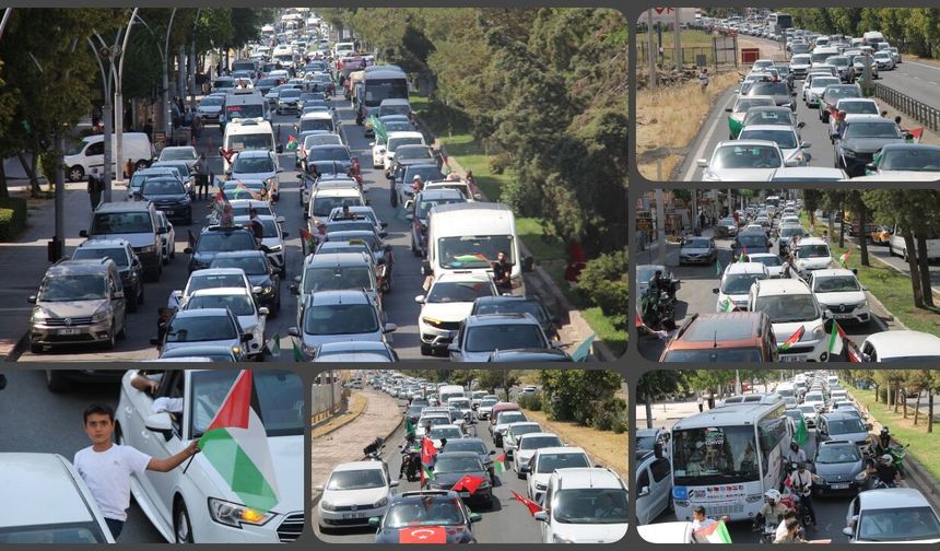 Filistin Konvoyu Diyarbakır'da şehir turu attı