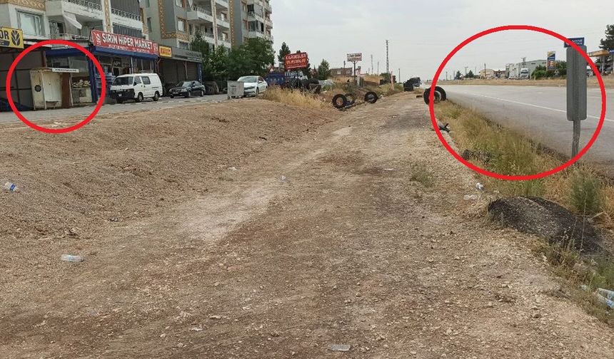 Çınar'da ilginç görüntü: Durak başka yerde, otobüs başka yerde