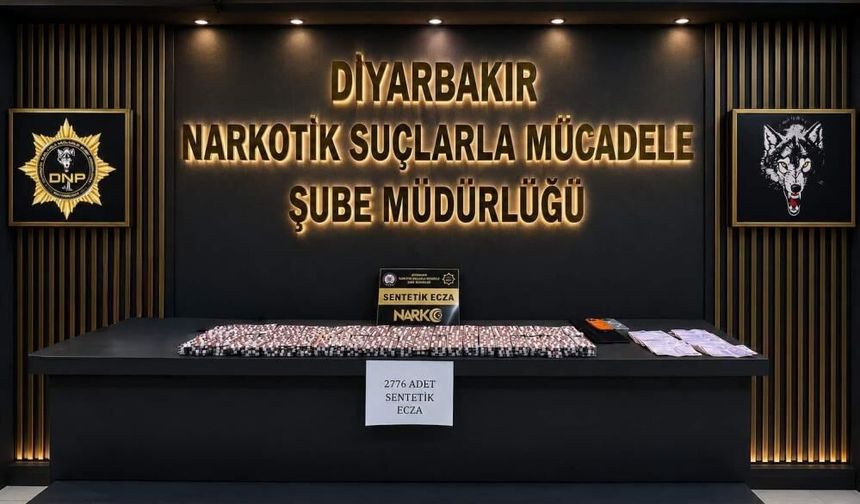 Diyarbakır'da 2 bin 776 sentetik ecza ele geçirildi