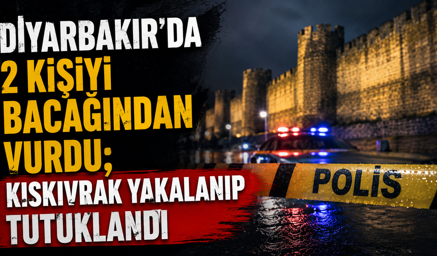 Diyarbakır'da 2 kişiyi bacağından vurdu; Kıskıvrak yakalanıp tutuklandı