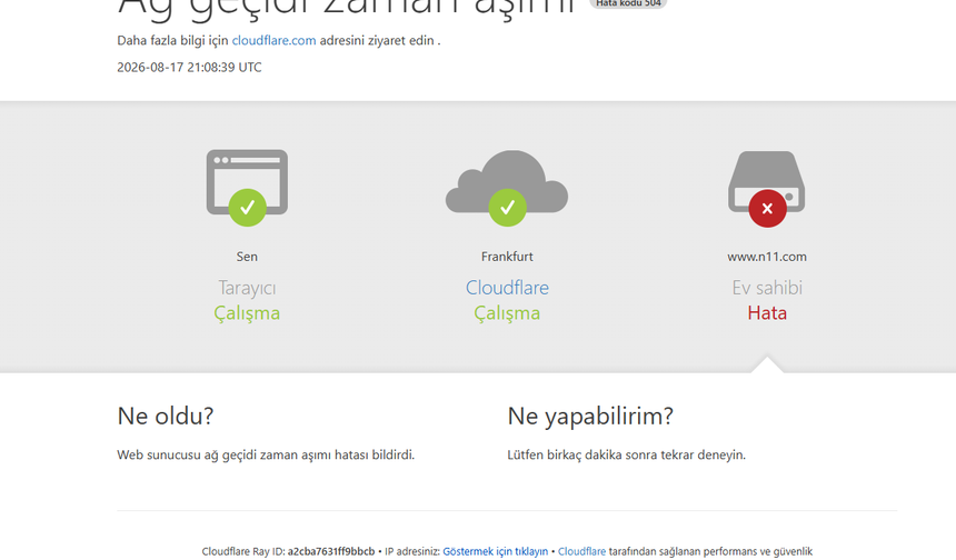 N11 çöktü mü? Popüler alışveriş sitesine erişimde 504 hatası