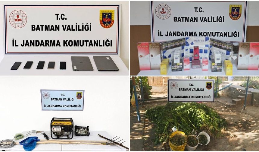 Batman'da çok sayıda kaçak ürün ve narkotik ele geçirildi
