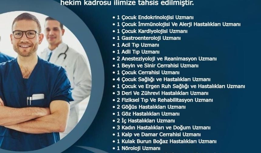 Sağlık Bakanlığı'ndan Hakkari'ye 266 doktor takviyesi