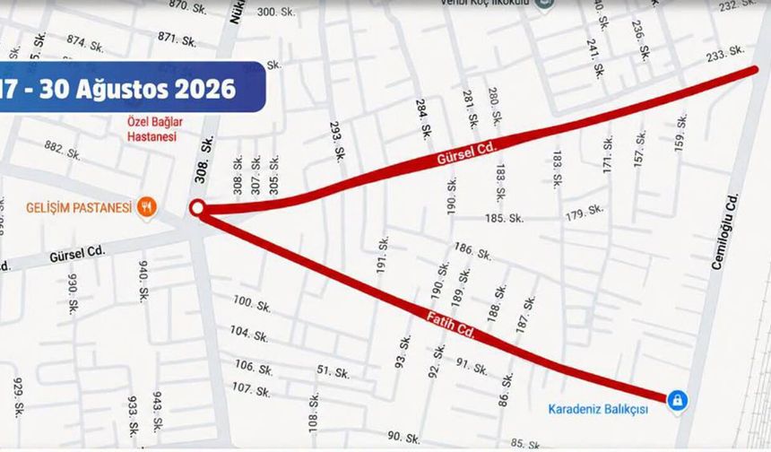 Diyarbakır'da iki cadde 13 gün boyunca trafiğe kapatılıyor