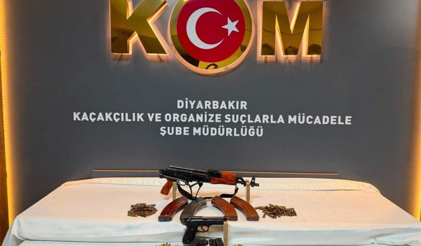 Diyarbakır'da silah ve mühimmat operasyonu: 2 tutuklama