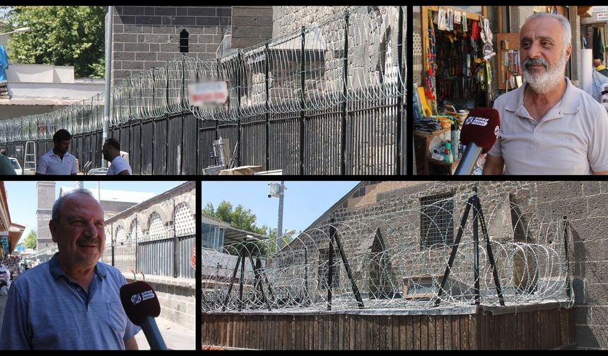 Diyarbakır'da tarihi Ulu Camii tel örgülerle çevrildi: Esnaf tepkili