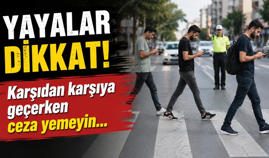 Yayalar dikkat! Karşıdan karşıya geçerken ceza yemeyin...