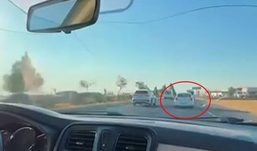 Diyarbakır'da makas atan sürücü trafiği tehlikeye attı