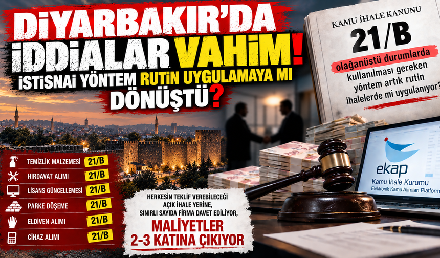 Diyarbakır'da 21/B ihaleleri tartışılıyor: Kamu daha pahalıya mı alıyor?