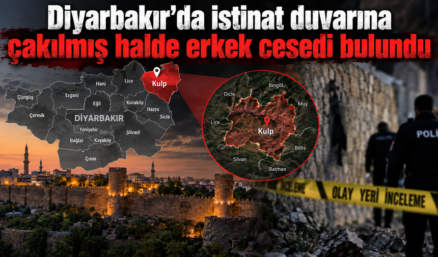 Diyarbakır'da istinat duvarına çakılmış halde cesêt bulundu