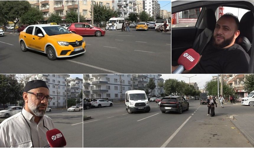 Diyarbakır'da üç yolun kesiştiği noktada trafik karmaşası