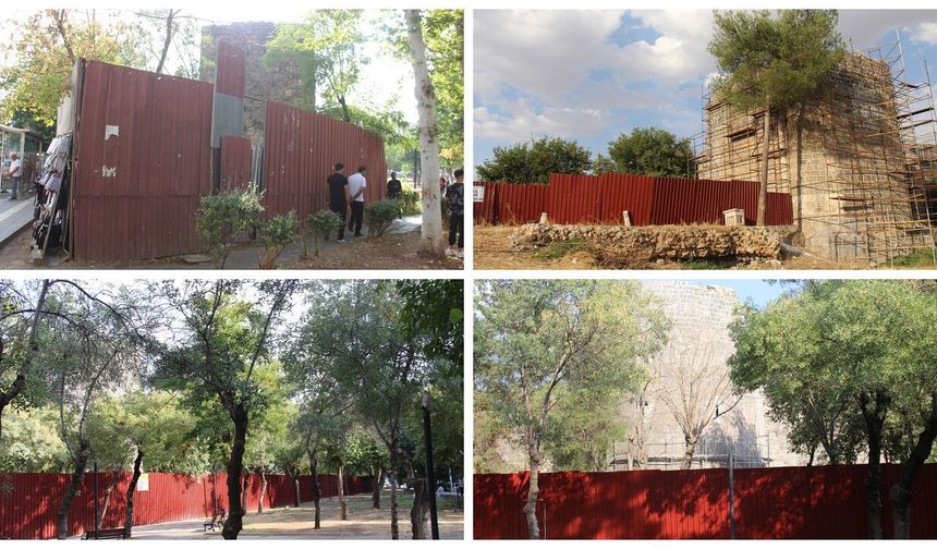 İskele demirleri pas tuttu, Diyarbakır surlarında restorasyon bitmedi