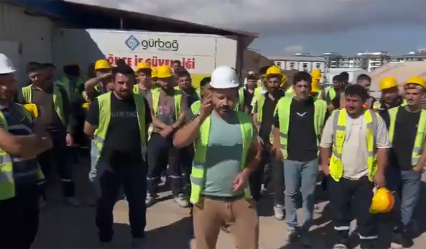 Diyarbakır’da Şehir Hastanesi şantiyesinde işçi eylemi