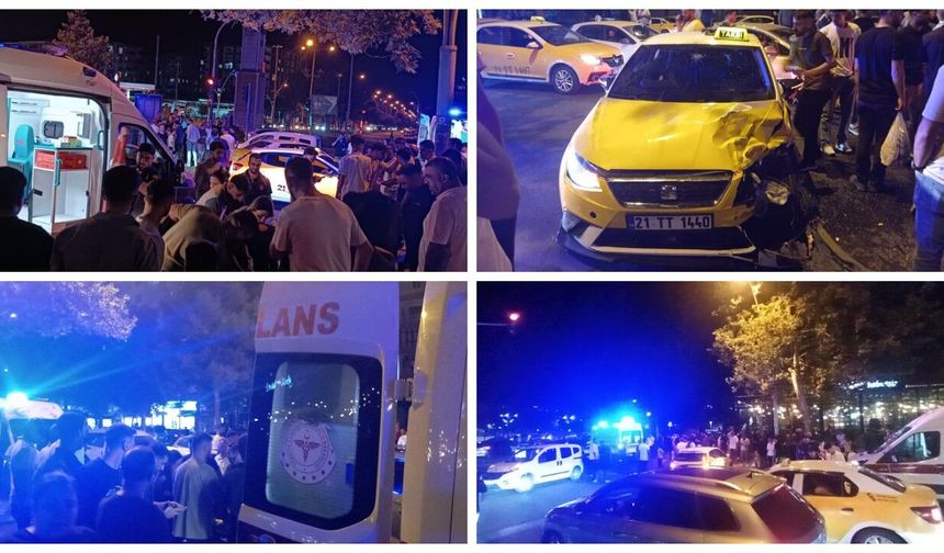 Diyarbakır'da 3 araç birbirine girdi: 1'i ağır 5 yaralı