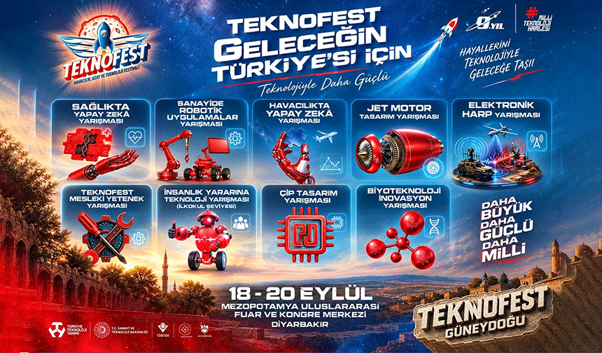 TEKNOFEST Güneydoğu heyecanı Diyarbakır'da başlıyor!