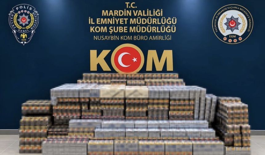 Mardin'de binlerce paket kaçak sigara ele geçirildi