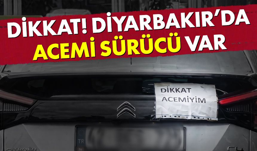 'Dikkat acemiyim' yazısını yapıştırıp trafiğe çıktı