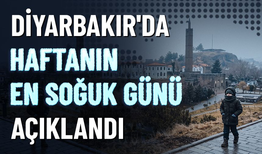 Diyarbakır'da haftalık hava tahmini; Haftanın en soğuk günü açıklandı