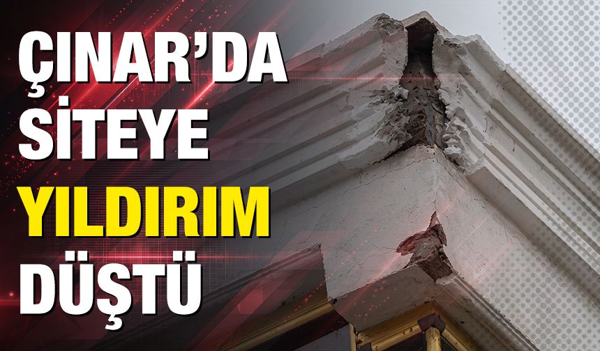 Diyarbakır'da siteye yıldırım düştü