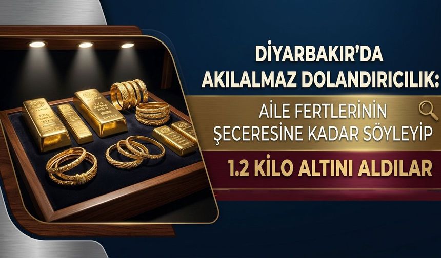 Diyarbakır'da akılalmaz dolandırıcılık: Aile fertlerinin şeceresine kadar söyleyip 1.2 kilo altını aldılar