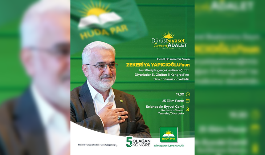HÜDA PAR Diyarbakır'da kongreye gidiyor