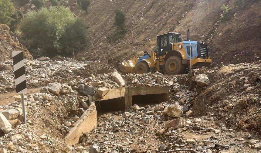 Kulp'ta yağışların ardından 57 yerleşim yolu hasar gördü