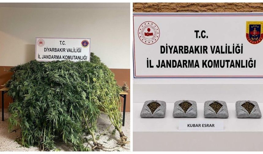 Diyarbakır’da narkotik operasyonlarında çok sayıda madde ele geçirildi