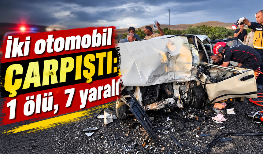 Şanlıurfa'da iki otomobil çarpıştı: 1 ölü, 7 yaralı