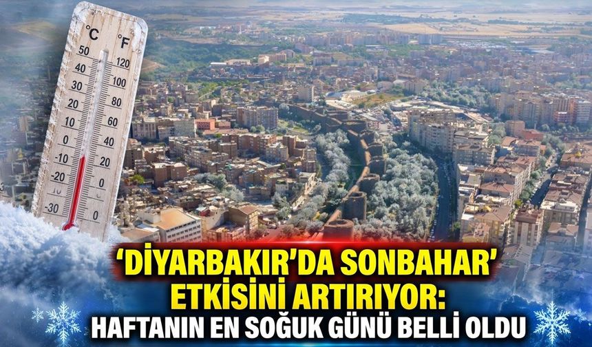 Diyarbakır'da sonbahar etkisini artırıyor: Haftanın en soğuk günü belli oldu