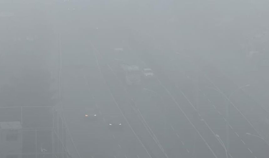 Diyarbakır'da yoğun sis nedeniyle görüş mesafesi düştü