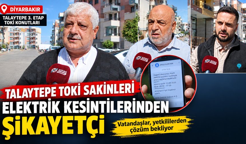 Talaytepe TOKİ sakinleri elektrik kesintilerinden şikâyetçi