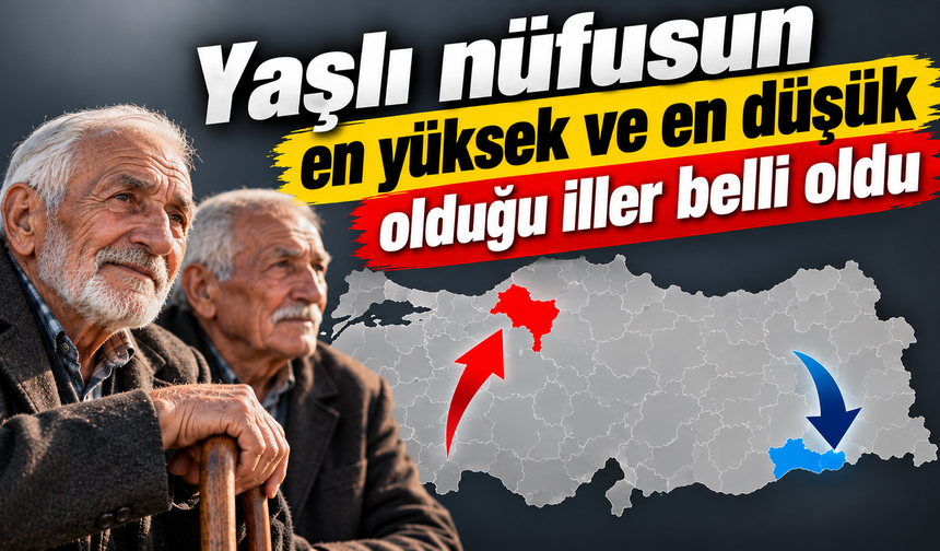 Yaşlı nüfusun en yüksek ve en düşük olduğu iller belli oldu