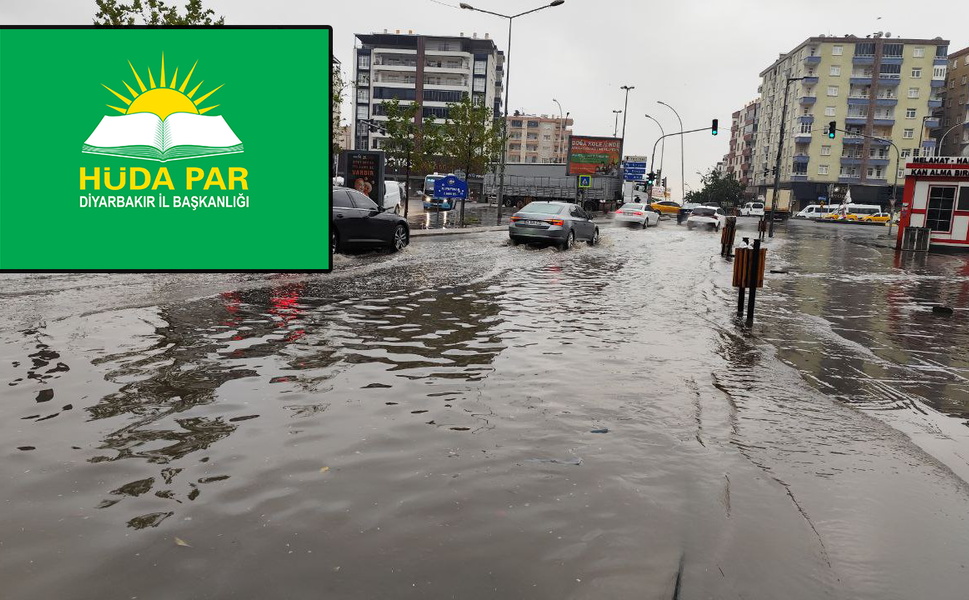 HÜDA PAR’dan Diyarbakır’daki yağış sonrası altyapı tepkisi
